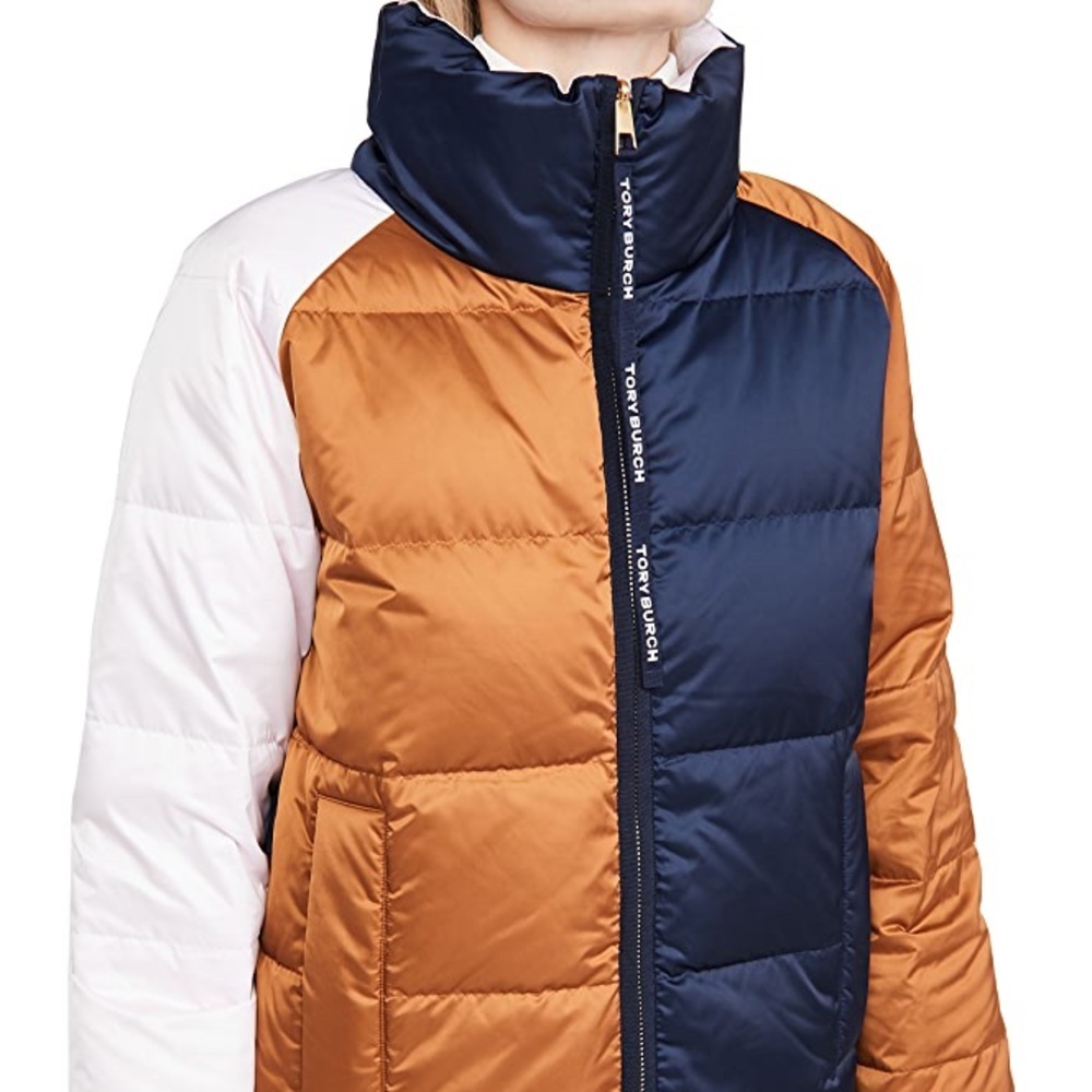 Tory Burch Reversible Puffer Jacket color block NWT